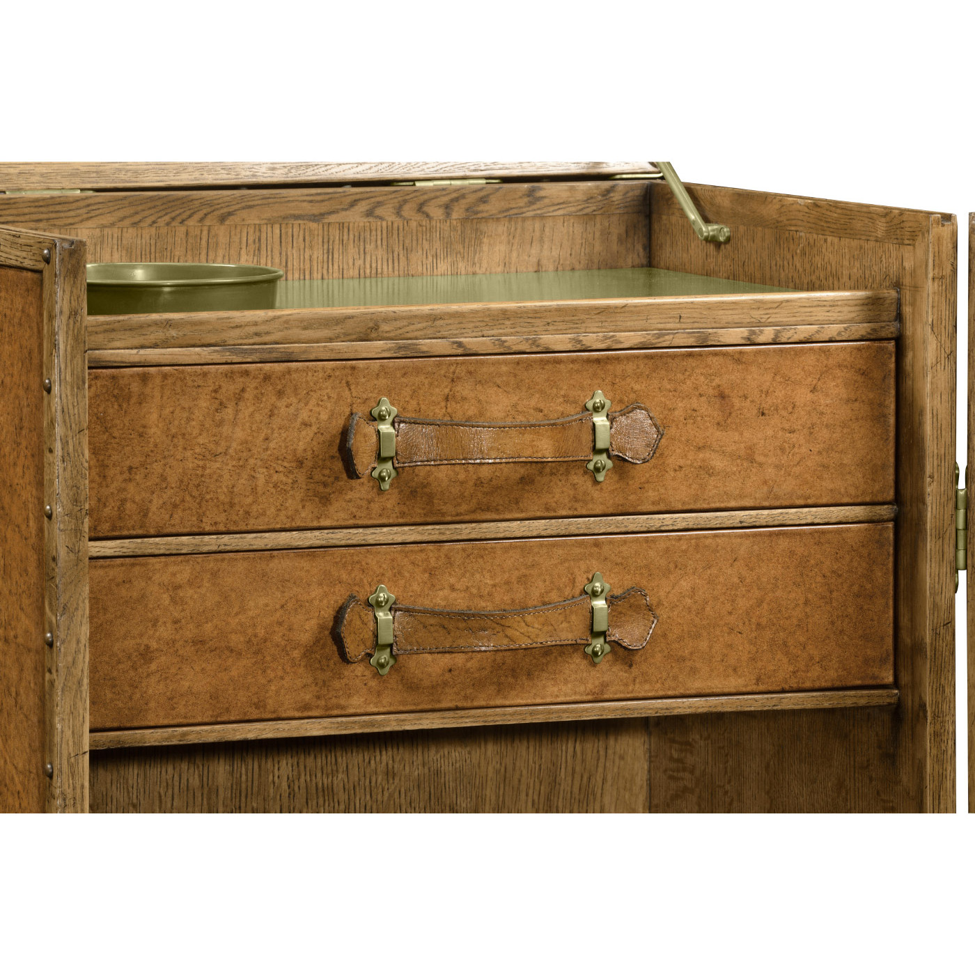 Travel Trunk Style Wine and Cocktail Cabinet