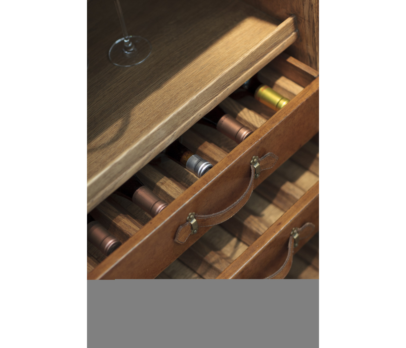 Travel Trunk Style Wine and Cocktail Cabinet