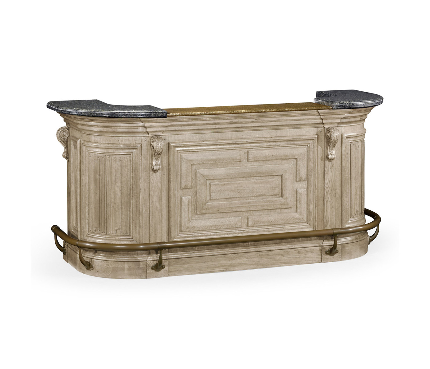 Linenfold Grey Oak Home Bar