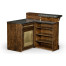 Hinged Door Panel for Linenfold Dark Oak Home Bar