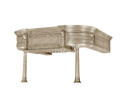 Upper Section of Linenfold Grey Oak Home Bar