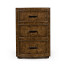 Burl oak chest three drawers