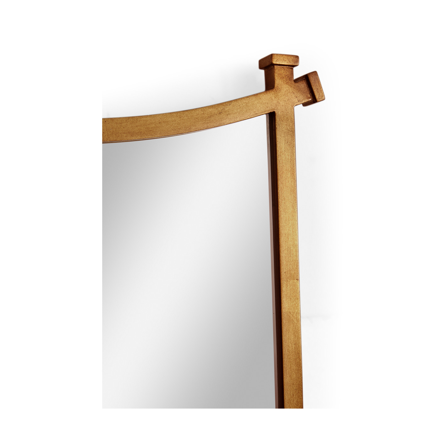 Gilded Iron Mirror with Curved Top