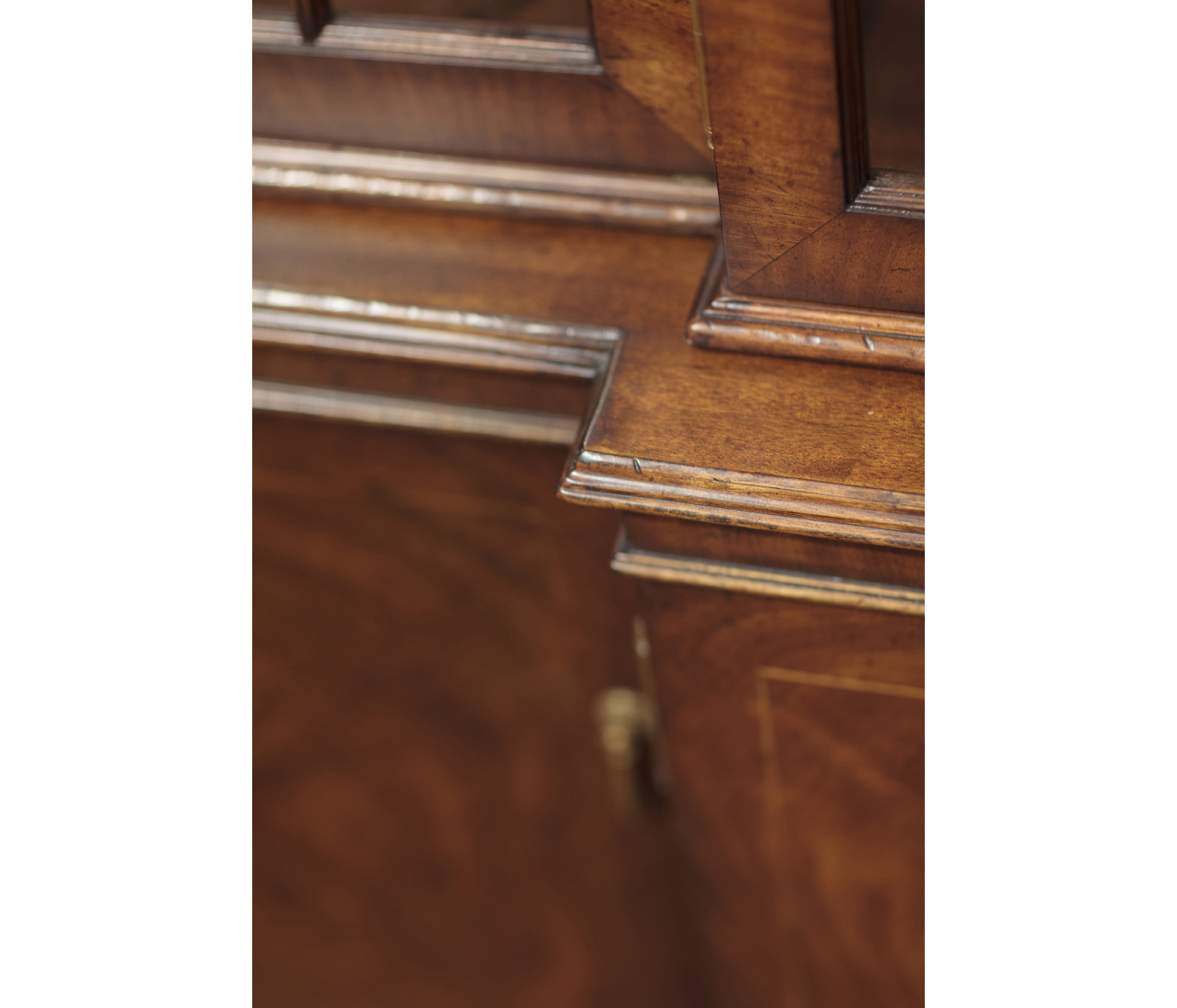 Large Gothic Walnut China Cabinet