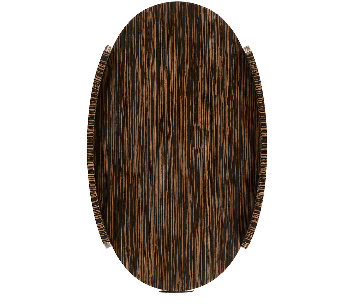 Anthracite Faux Shagreen and Macassar Ebony Side Table