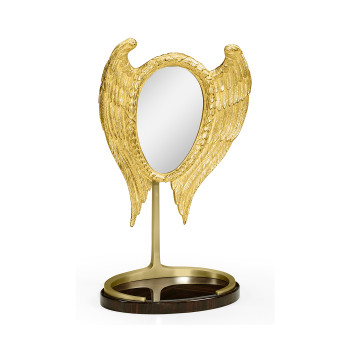 Classical Gilded Winged Macassar Ebony High Lustre Dressing Mirror