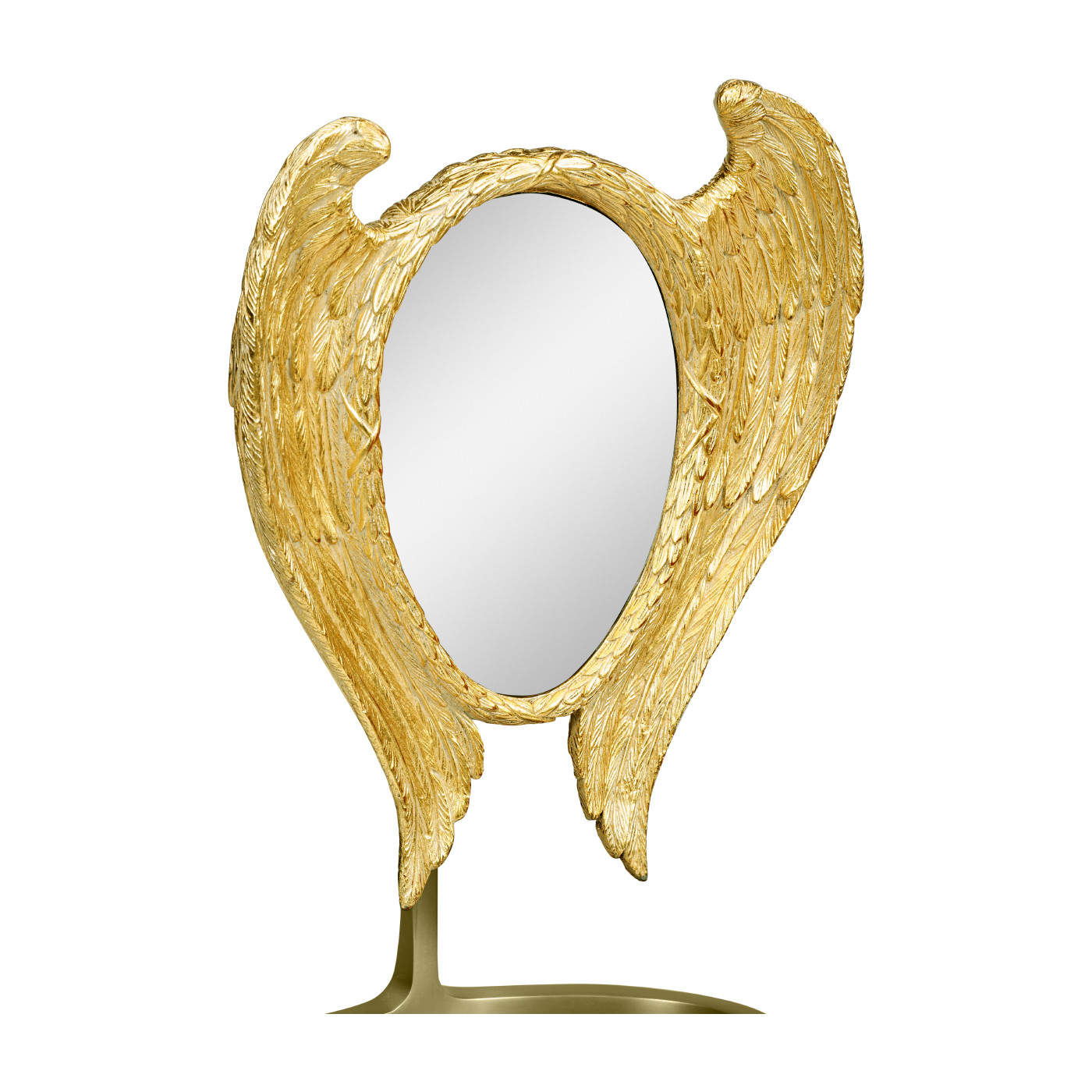 Classical Gilded Winged Macassar Ebony High Lustre Dressing Mirror with Drawer