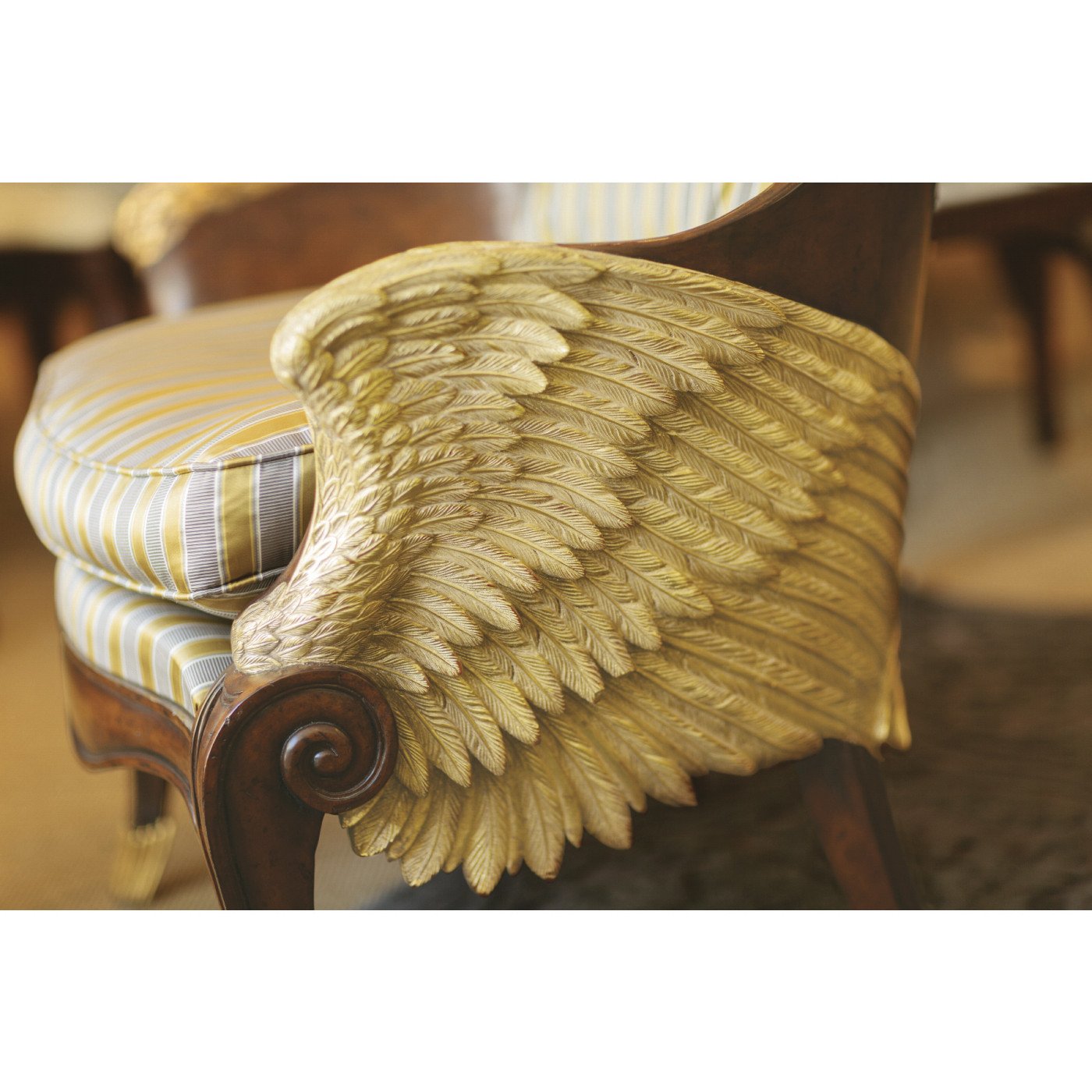 Empire Style Winged Chair