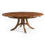 Crotch Walnut Circular Dining Table with Self–Storing Leaves 59