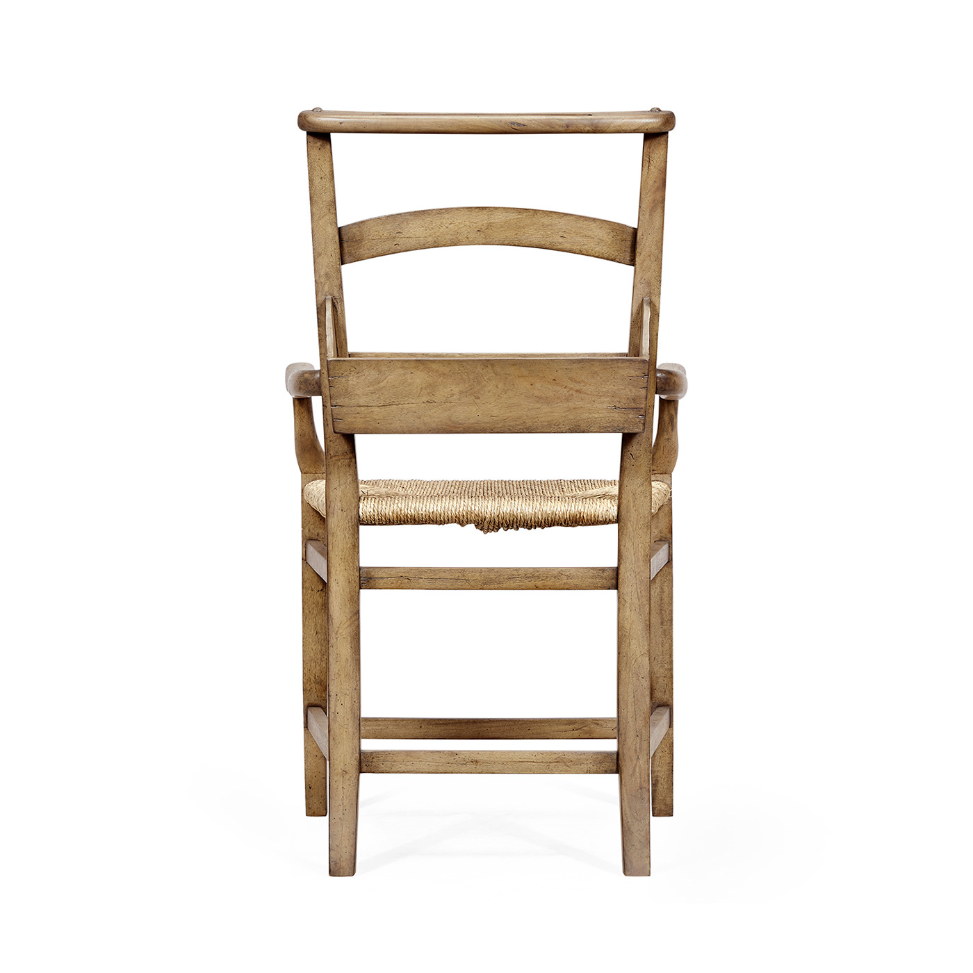 Rustic Light Driftwood Church Dining Arm Chair