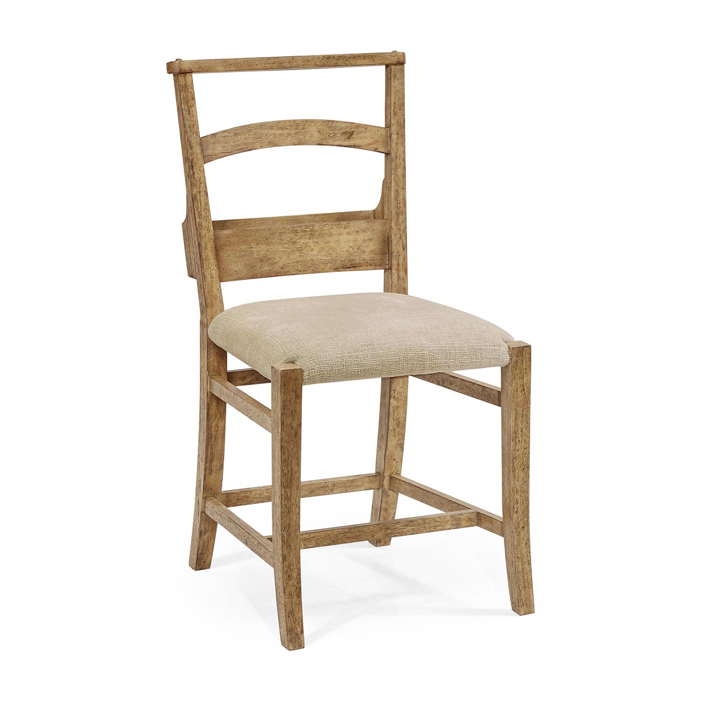 Rustic Light Driftwood Church Dining Side Chair