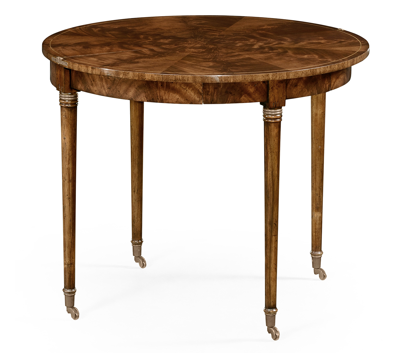 Mahogany Flip-Top Demilune Breakfast Table