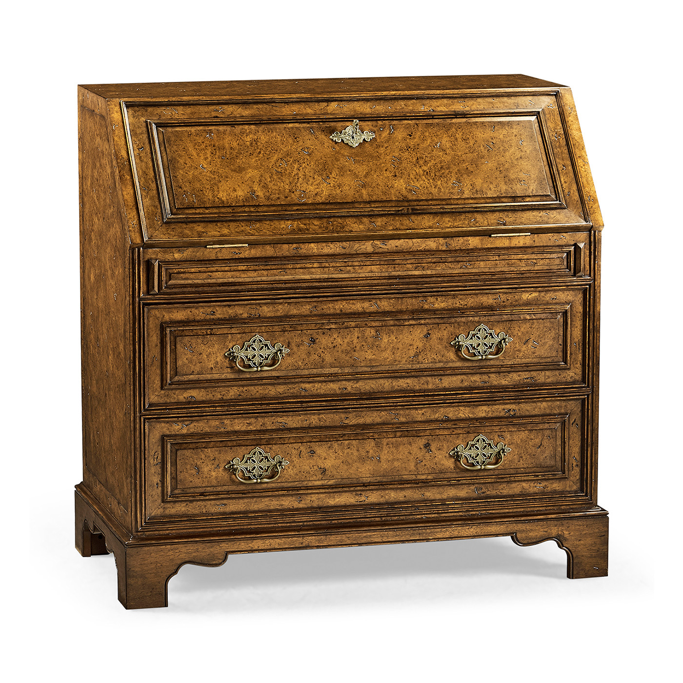 Queen Anne Pollard Bureau Cabinet (Base)
