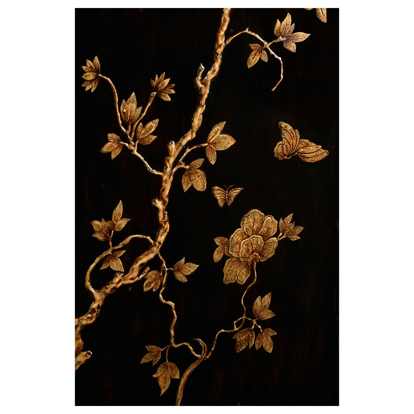 Queen Anne Walnut Bureau with Chinoiserie Interior & Panelled Doors