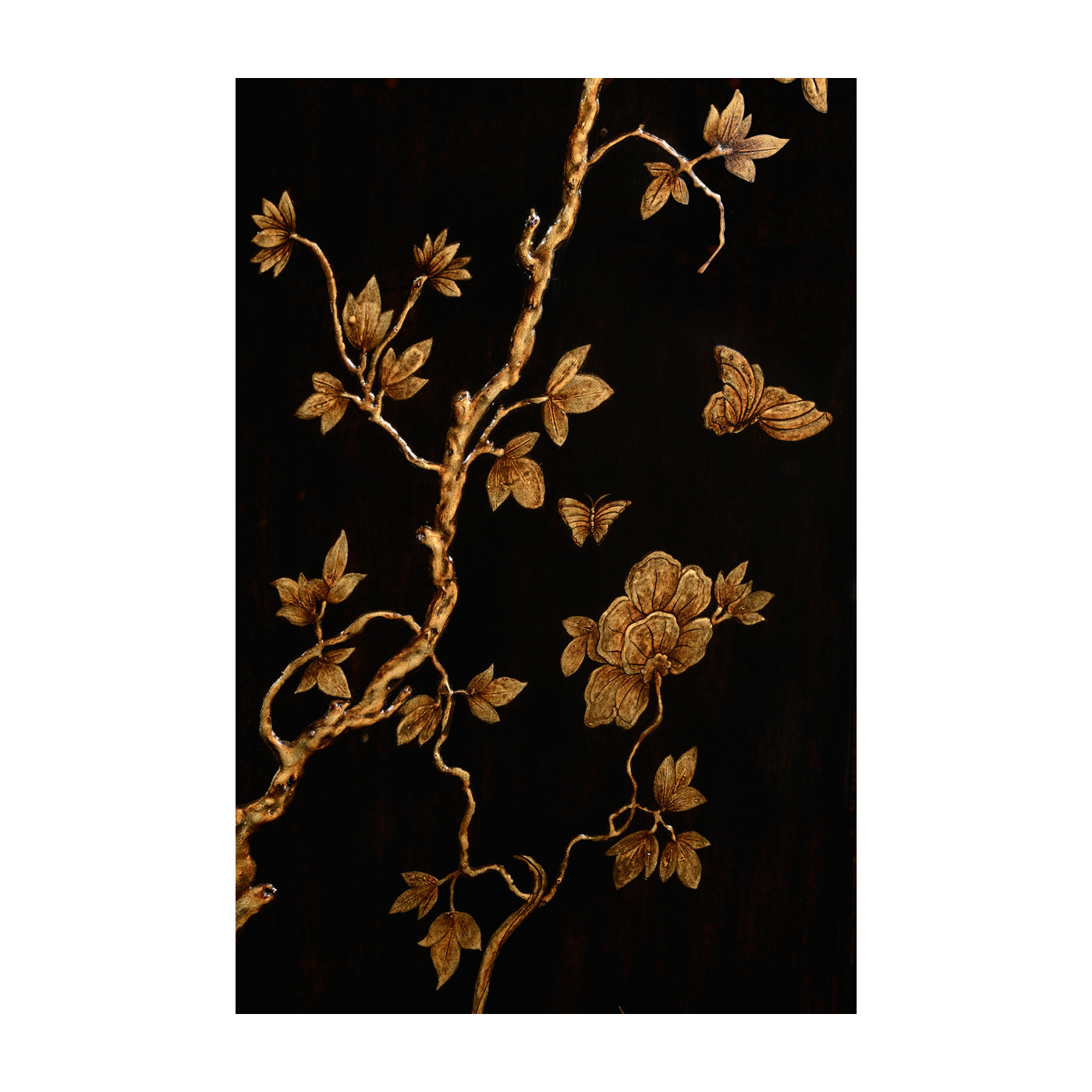 Queen Anne Walnut Bureau with Chinoiserie Interior & Panelled Doors