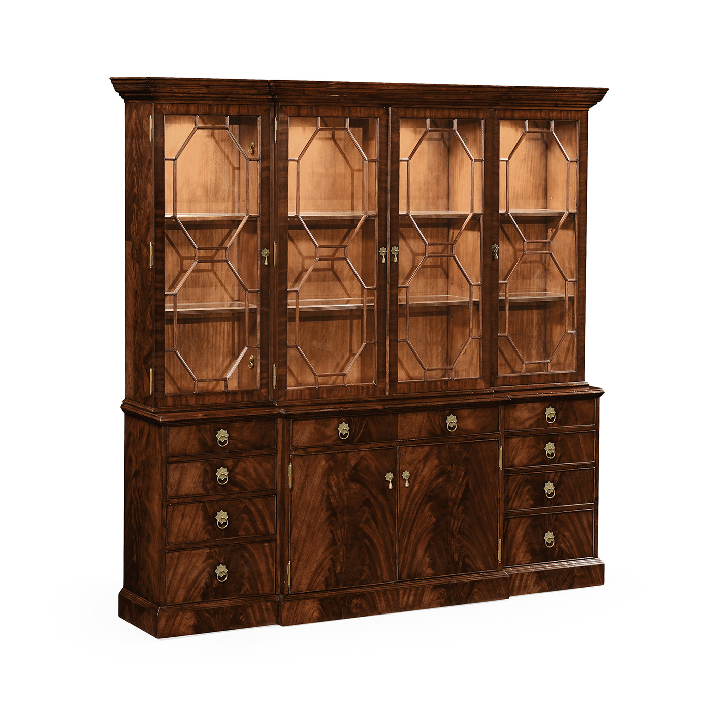 Buckingham Triple Mahogany Display Cabinet