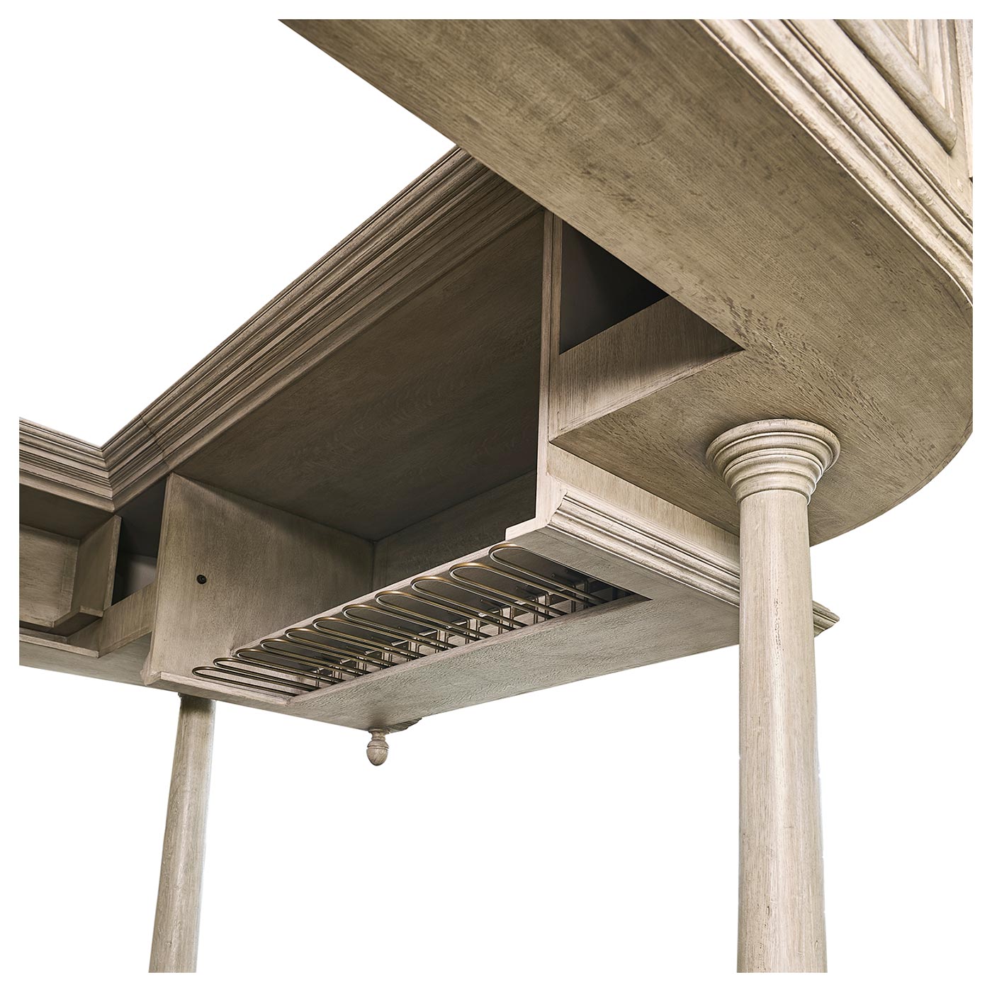 Complete Linenfold Grey Oak Home Bar