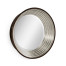 Contemporary Circular Silver Espresso Recessed Mirror