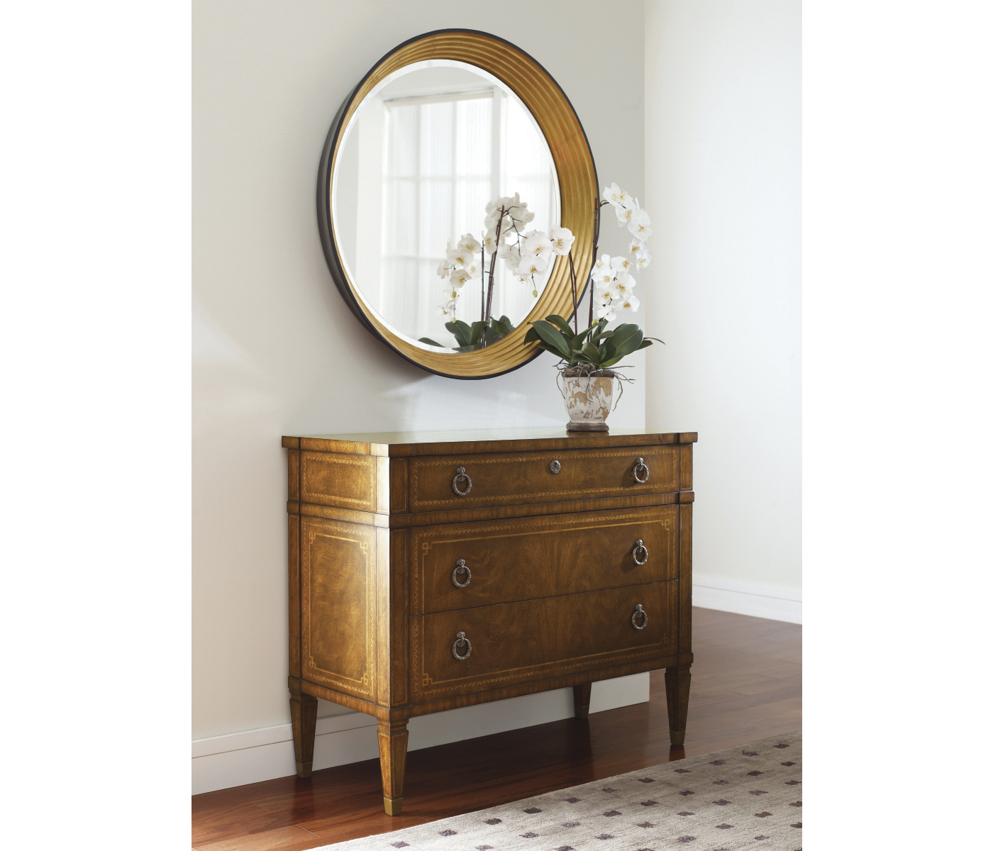 Contemporary Circular Recessed Mirror