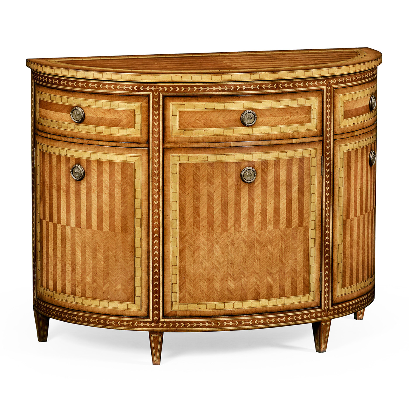 Satinwood demilune cabinet