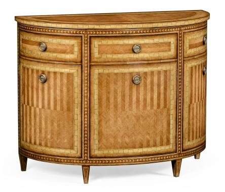 Satinwood demilune cabinet