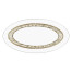 Interlaced silver & glass oval coffee table