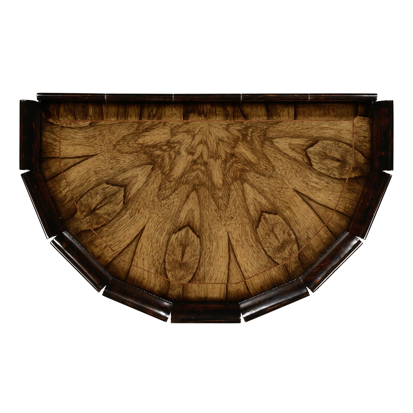 Moorish small demilune console (Ebonised)