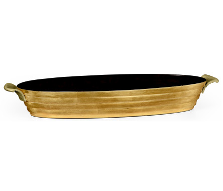 Stepped Gilded Oval Tray