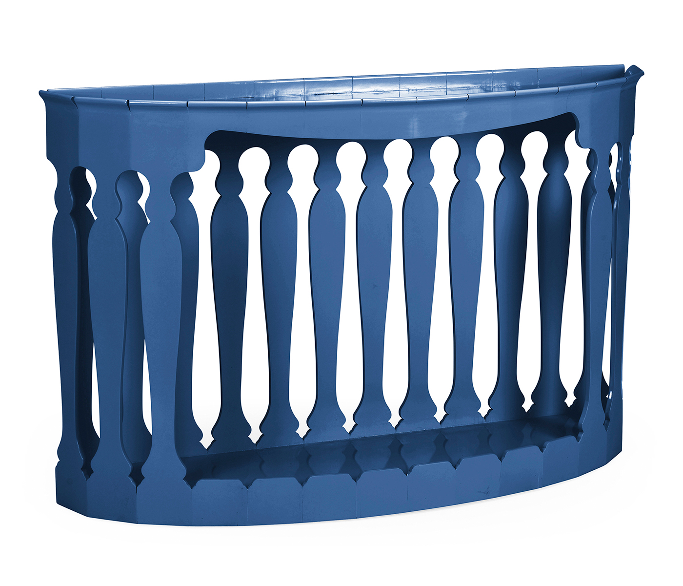 Moorish demilune console (Patriot blue)