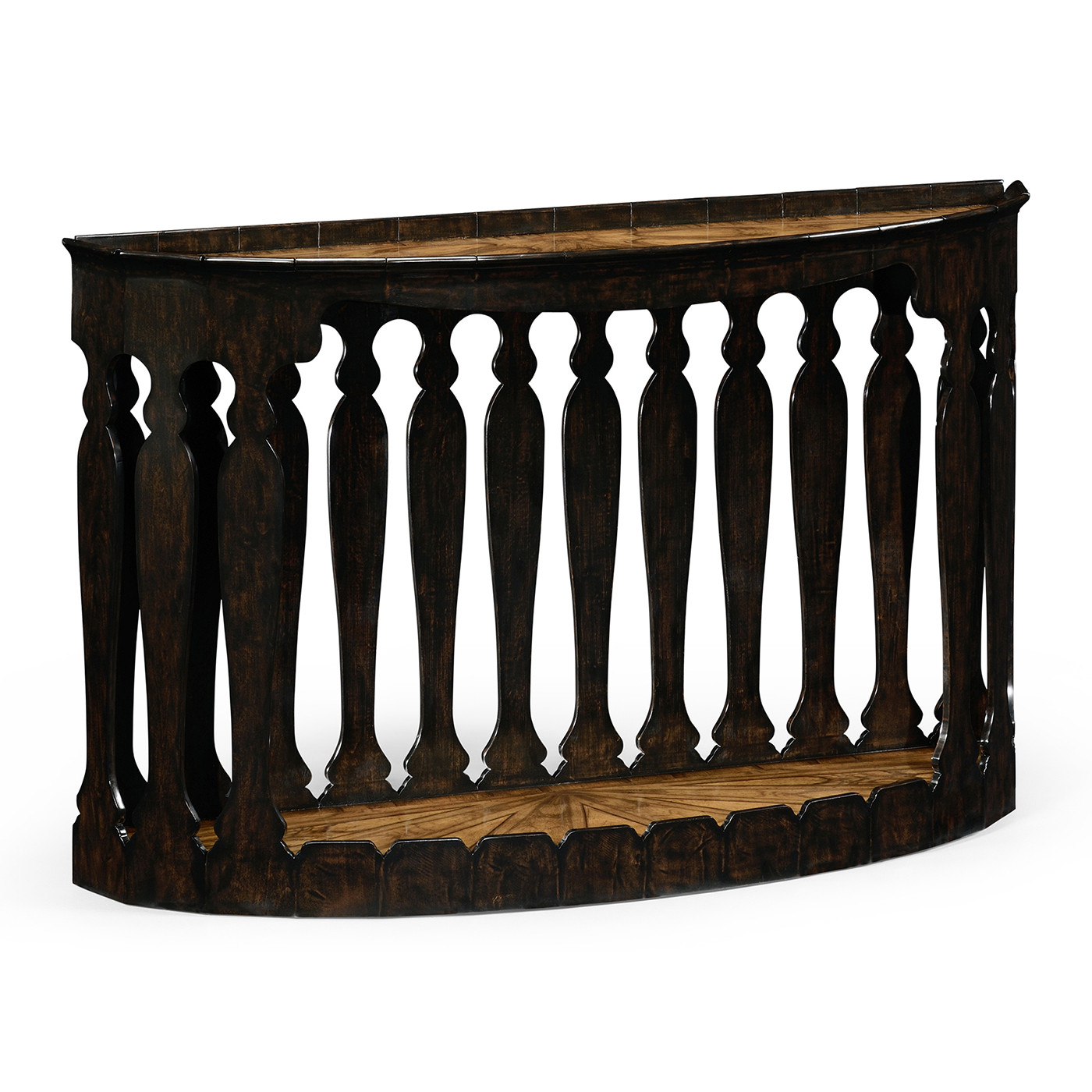 Moorish demilune console (Ebonised)