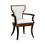 Full Back Art Deco High Lustre Santos Dining Arm Chair