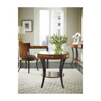 Full Back Art Deco Macassar Ebony Dining Side Chair