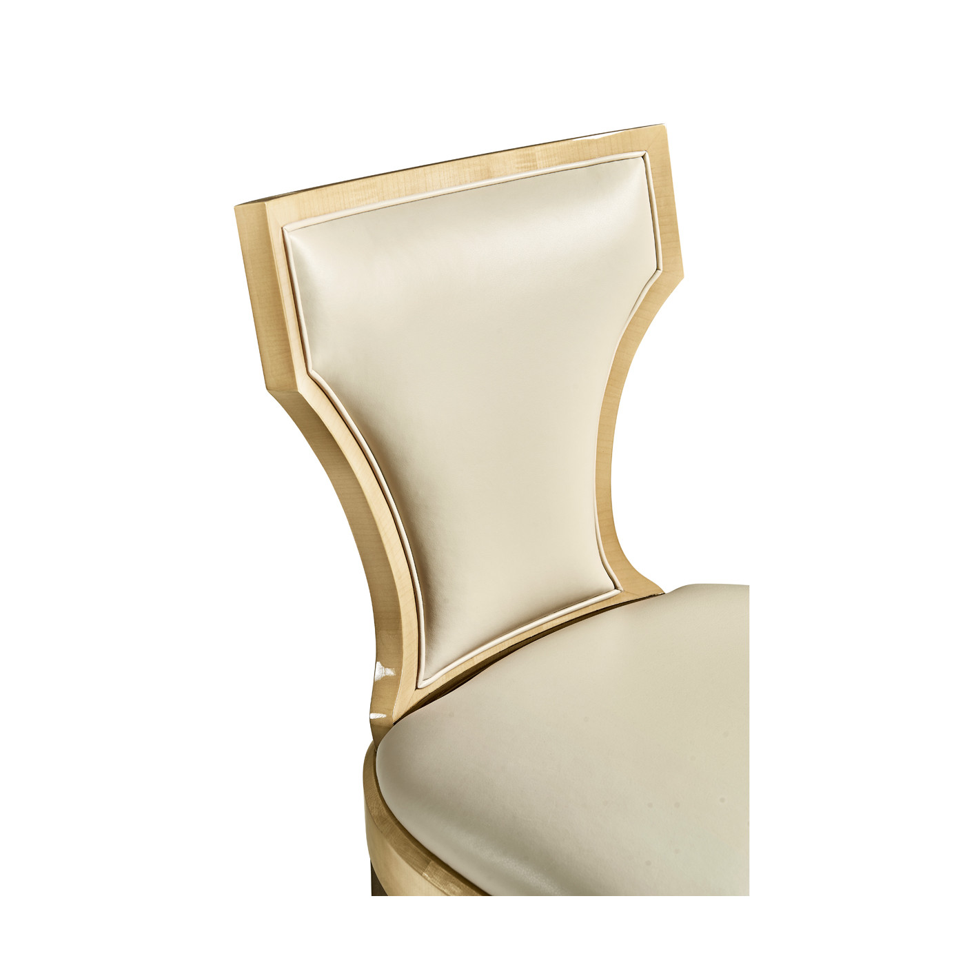 Full Back Art Deco Champagne Dining Side Chair