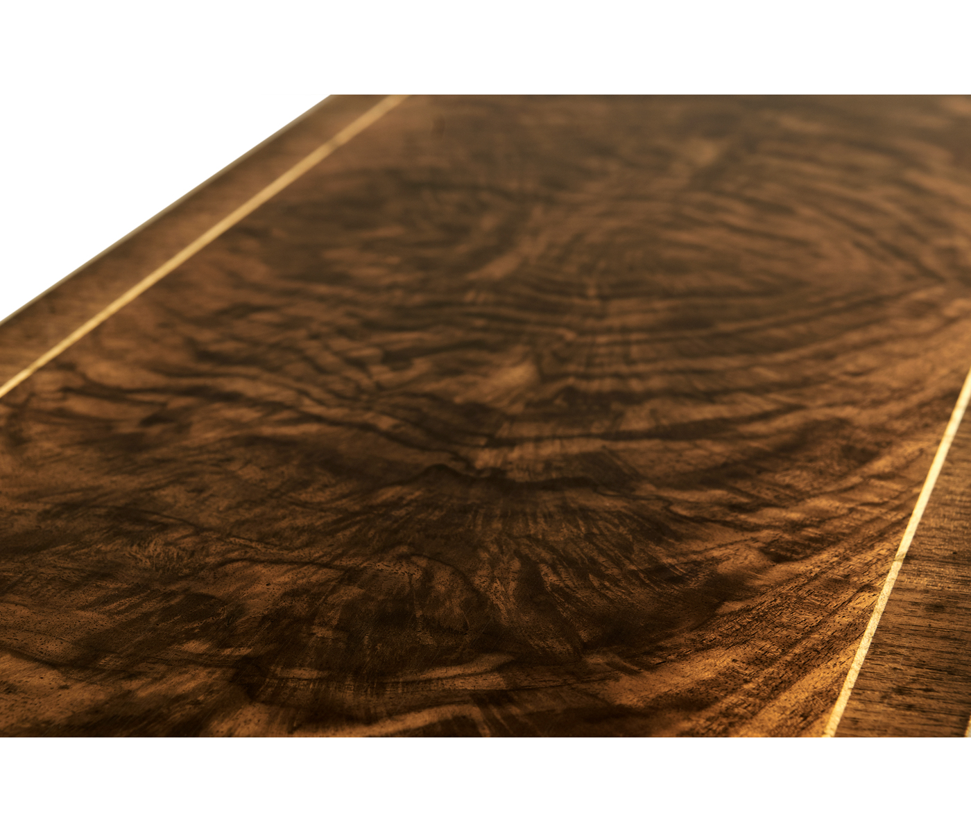 Dark Crotch Walnut Narrow Console