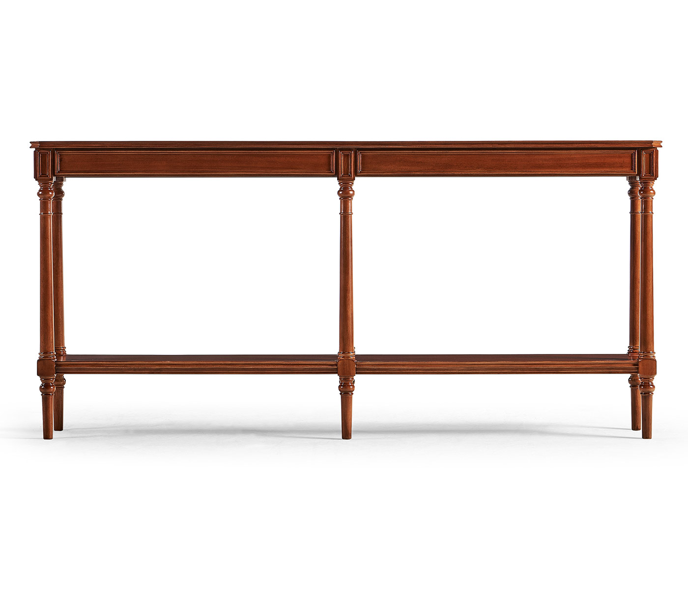 Country living style narrow walnut console