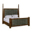 Faux Macassar & Anthracite Faux Shagreen UK Queen Bed