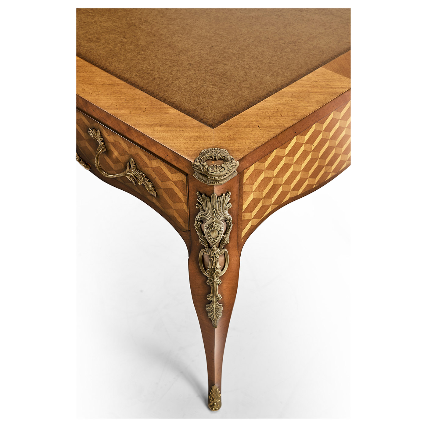 Satinwood & Marquetry Bureau Plat