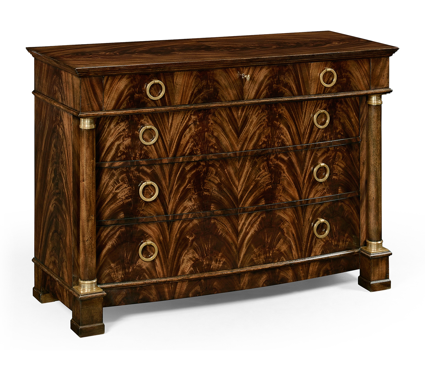 Mahogany biedermeier low chest