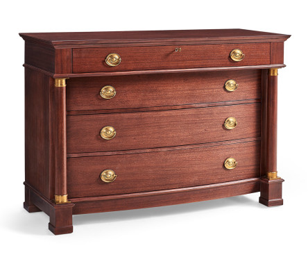 Mahogany biedermeier low chest for LDS project