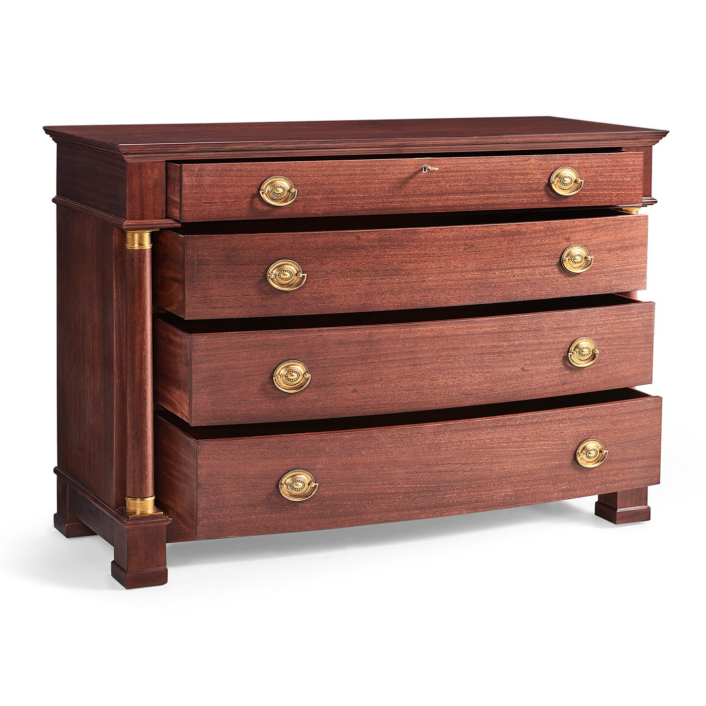 Mahogany biedermeier low chest for LDS project