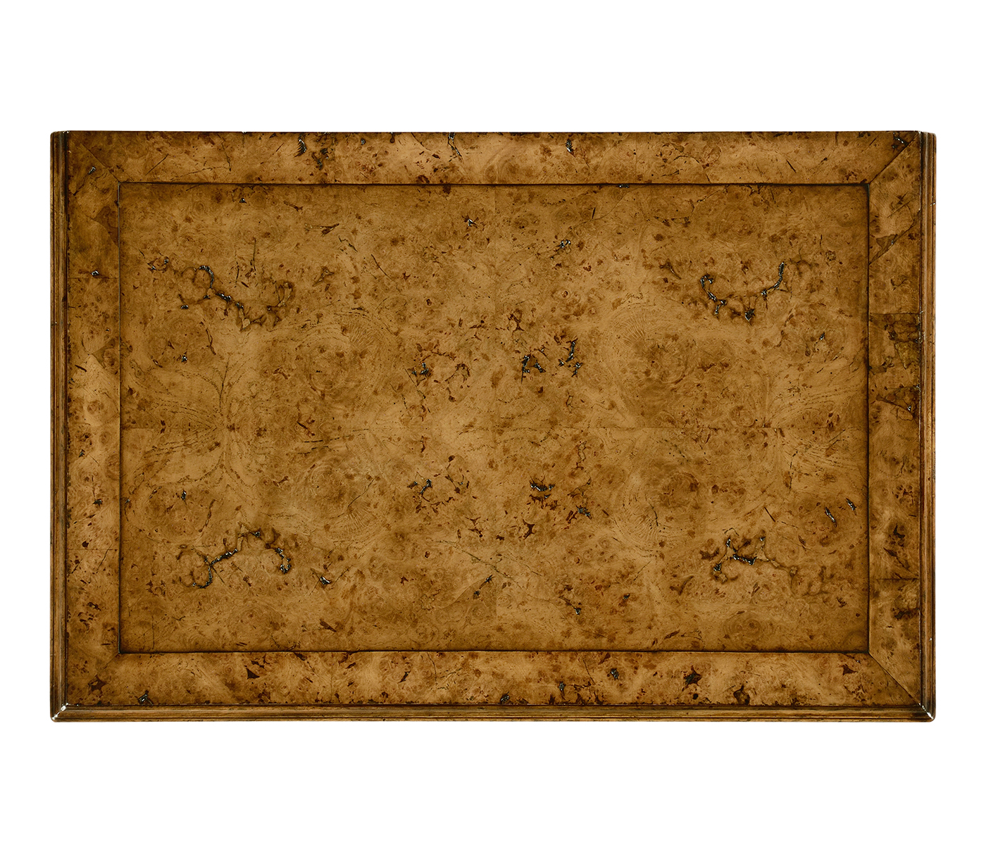 George II Style Burl Oak Beside Table with Drawer