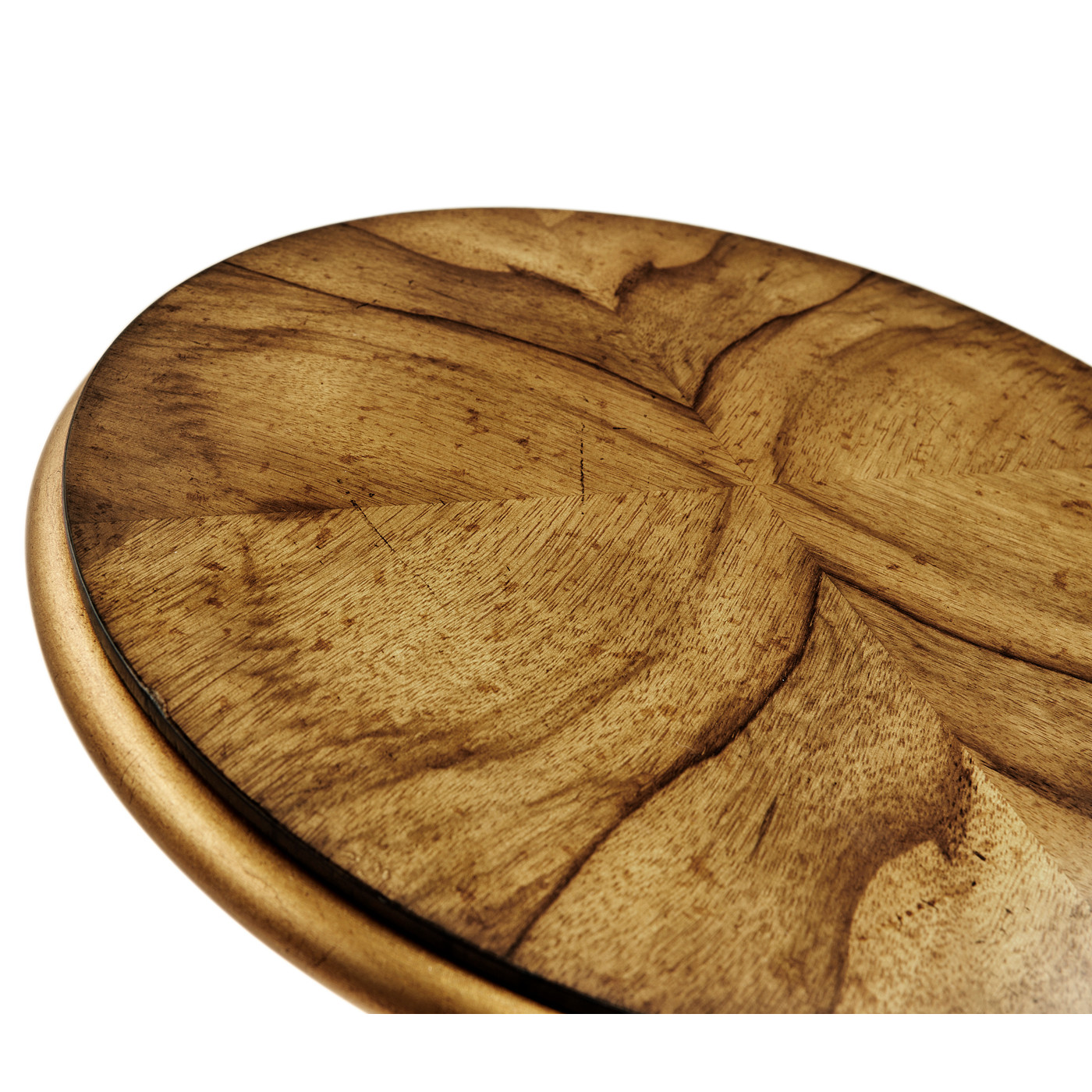 Argentinian walnut veneered circular lamp table
