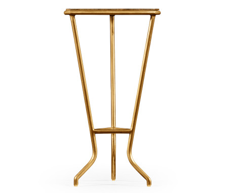 Argentinian walnut veneered triangle lamp table