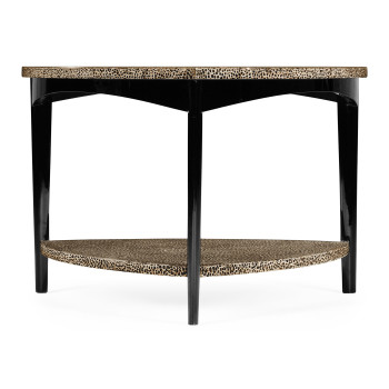 Black Snakeskin triangular coffee table