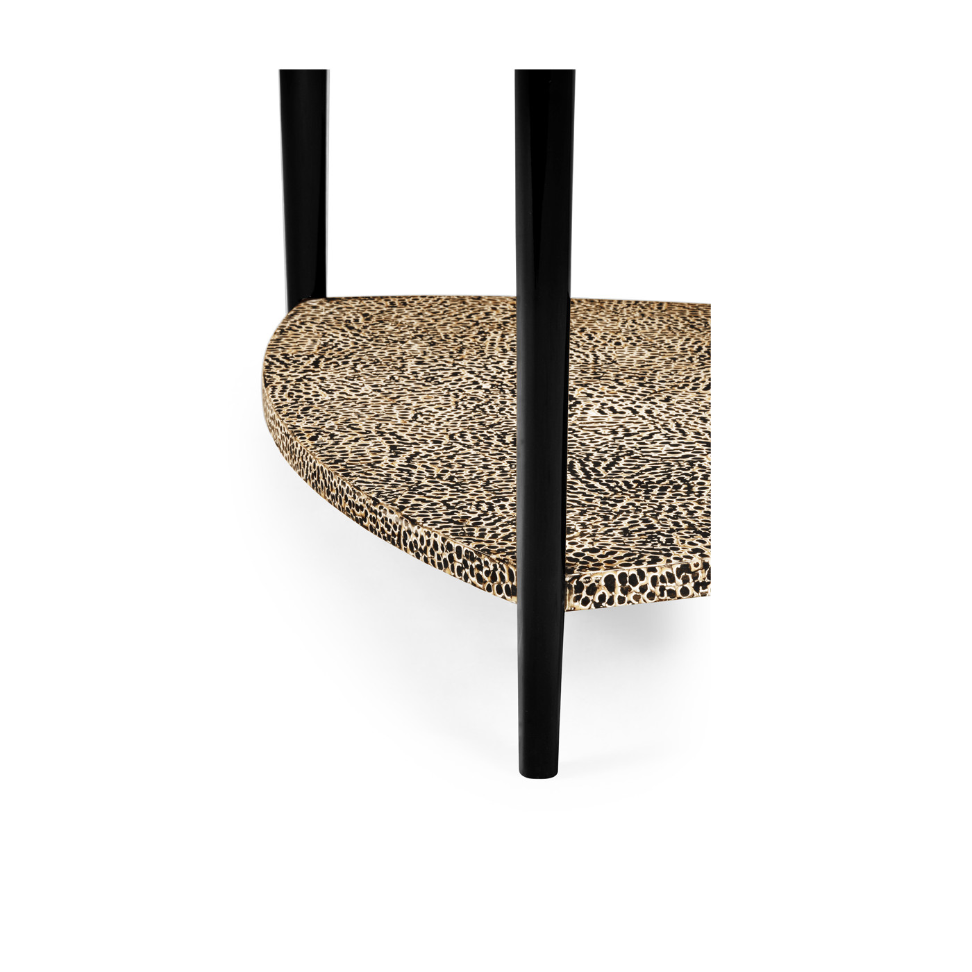 Black Snakeskin triangular coffee table