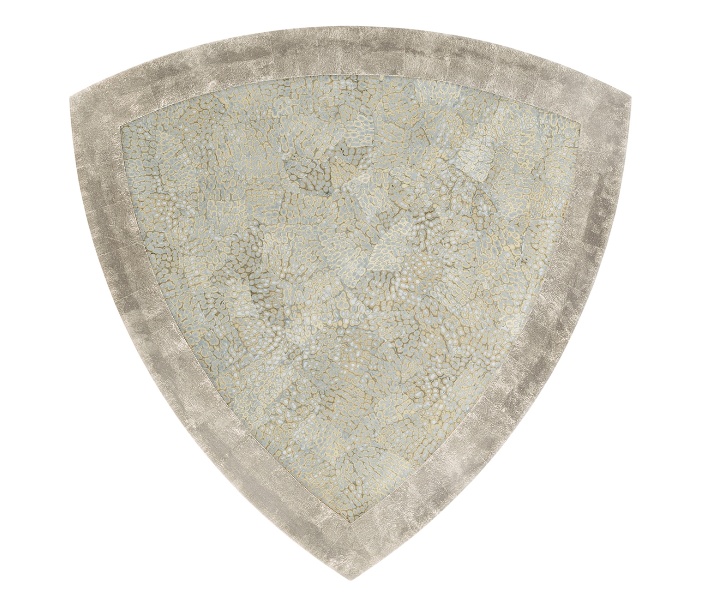 Silver Espresso Triangular Side Table