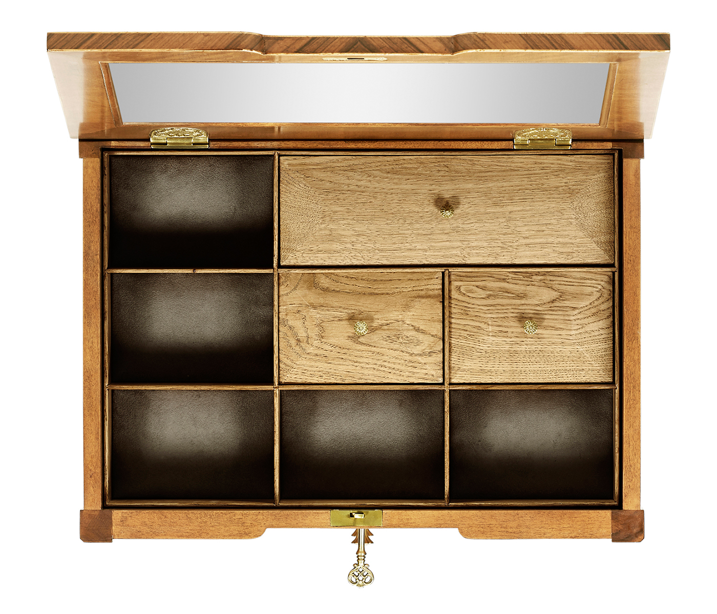 Light Satinwood Collectors Cabinet