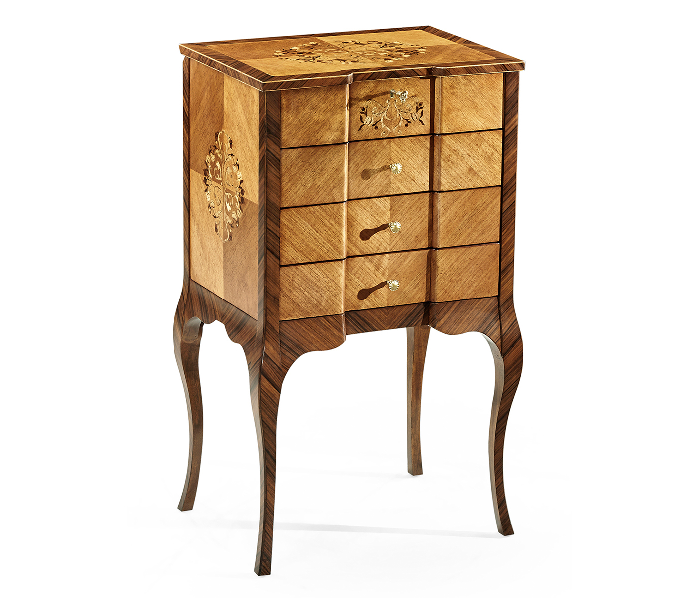 Light Satinwood Collectors Cabinet