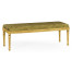 Louis XV style bench (Gold leaf/Velvet Lime)