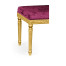 Louis XV style bench (Gold leaf/Velvet Fuchsia)